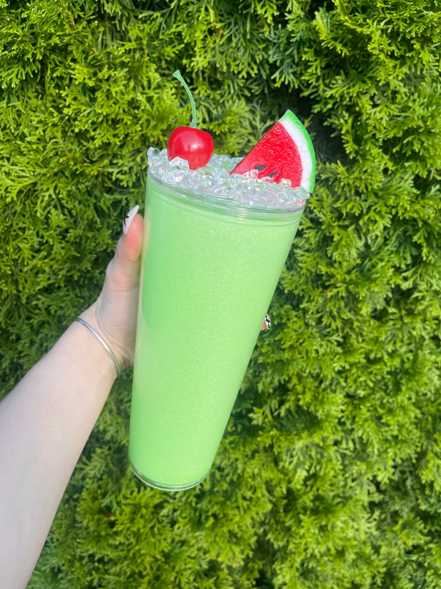 Watermelon Cherry themed Color changing Tumbler with Ice Lid