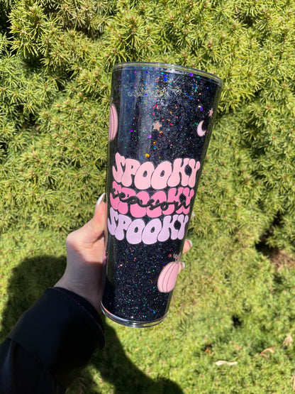 Spooky Season Snow Globe tumbler