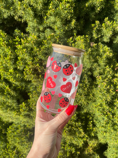 Love Bug Glass Cup