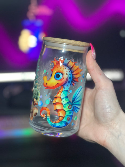 Sea Horse Glass Cup