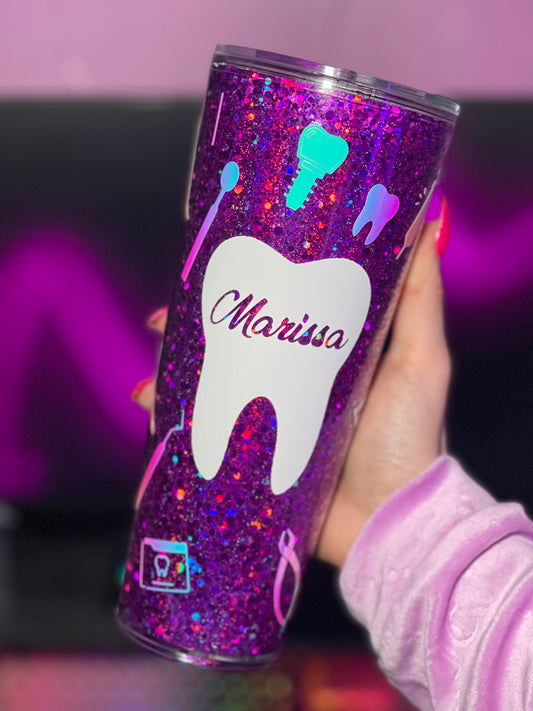 Dental Glitter Tumbler