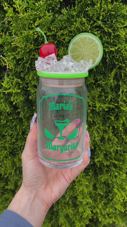 Personalized Glass cup with Ice topper